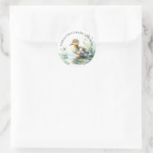 Sticker Rond Merci d'aquarelle pour canard bébé (Sac)