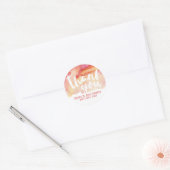 Sticker Rond Merci D'Aquarelle Romance Chaud (Enveloppe)