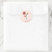 Sticker Rond Merci d'art floral sauvage (Sac)