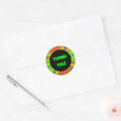 Sticker Rond Merci d'art fractal (Enveloppe)