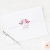 Sticker Rond Merci D'Avoir Flutté Par Merci Papillon (Enveloppe)