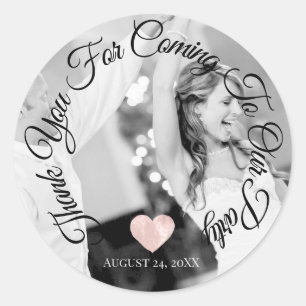Sticker Rond Merci d'avoir participé à la photo de la date de l