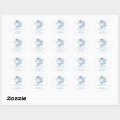 Sticker Rond Merci de Baby shower de baleines sur mesure (Feuille)