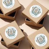 Sticker Rond Merci de Baby shower de la carte Tarot