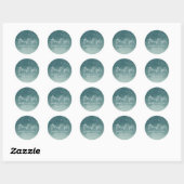 Sticker Rond Merci de Baby shower de Little Snowflake (Feuille)