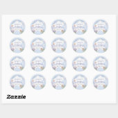 Sticker Rond Merci de Baby shower de sirène (Feuille)