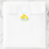 Sticker Rond Merci de Baby shower en caoutchouc (Sac)