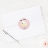 Sticker Rond Merci de Baby shower en dumping (Enveloppe)