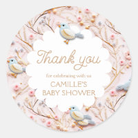 Merci de Baby shower rose Garden Girl