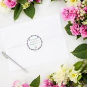 Sticker Rond Merci de bandeau de Baby shower de charme