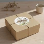 Sticker Rond Merci de champignons rustiques privilégier le Étiq