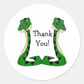 Sticker Rond Merci de conception de serpent (Devant)