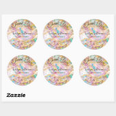 Sticker Rond Merci de conception optique (Feuille)