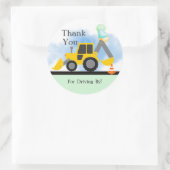 Sticker Rond Merci De Construction, Route D'Anniversaire, Douch (Sac)