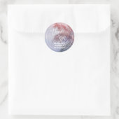 Sticker Rond Merci de coucher de soleil tropical Favoriser (Sac)