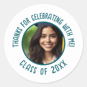 Sticker Rond Merci de diplôme personnalisé