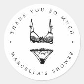 Sticker Rond Merci de douche Lingerie moderne (Devant)