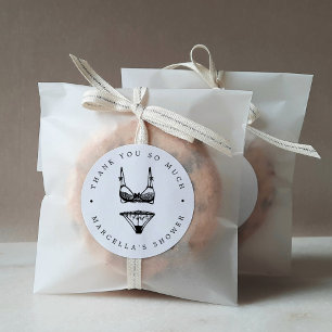 Sticker Rond Merci de douche Lingerie moderne