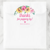 Sticker Rond Merci de faire glisser par Baby shower les balises (Sac)