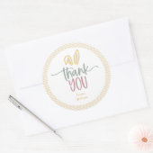 Sticker Rond Merci De Fête D'Anniversaire (Enveloppe)