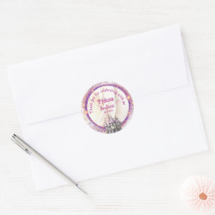 Sticker Rond Merci de fête d'anniversaire de la Royal Princess