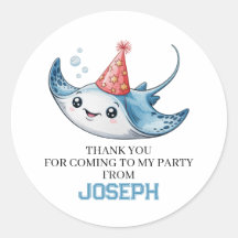 Merci de fête d'anniversaire de Stingray