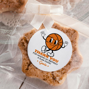 Sticker Rond Merci de fête d'anniversaire Retro Personnalisé