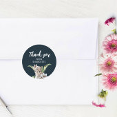 Sticker Rond Merci de fête d'anniversaire Wild Jungle Leopard