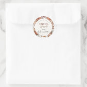 Sticker Rond Merci de Fête des mariées florale Boho (Sac)