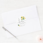 Sticker Rond Merci de Fête des mariées Mariage citrons (Enveloppe)