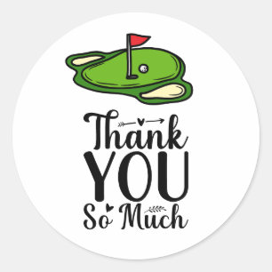 Sticker Rond Merci de golf tellement