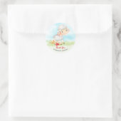 Sticker Rond Merci de la ferme de moutons d'aquarelle (Sac)