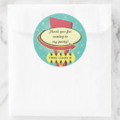 Sticker Rond Merci de la fête des signes rétro (Sac)