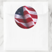 Sticker Rond Merci de la fête des vétérans, drapeau patriotique (Sac)