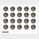 Sticker Rond Merci de la graduation photo (Feuille)