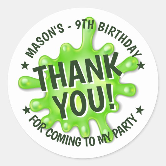 Sticker Rond Merci de la partie mince (Devant)