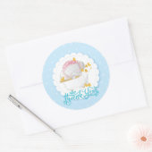 Sticker Rond Merci de l'éléphant d'anniversaire (Enveloppe)