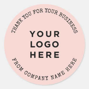Sticker Rond Merci De Logo Personnalisé Pour Votre Entreprise