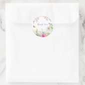 Sticker Rond Merci de Mariage d'aquarelle Lilies (Sac)