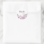 Sticker Rond Merci de Mariage de la Bourgogne Big Leaf (Sac)