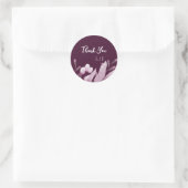 Sticker Rond Merci de Mariage de la Bourgogne Big Leaf (Sac)