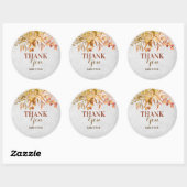Sticker Rond Merci de mariage du jardin d'automne (Feuille)
