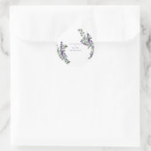 Sticker Rond Merci de Mariage Lavande et Eucalyptus (Sac)