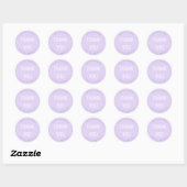 Sticker Rond Merci de mariage lila lavande minimal gras (Feuille)