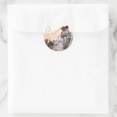 Sticker Rond Merci de Mariage photo personnalisable (Sac)