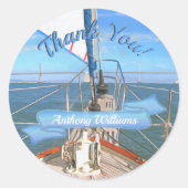 Sticker Rond Merci de navigation de San Francisco 0869 (Devant)
