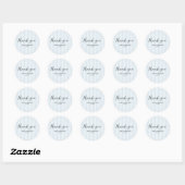 Sticker Rond Merci de nom de mariage personnalisé (Feuille)