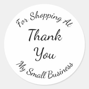 Sticker Rond Merci De Nom Personnalisé Pour Votre Support