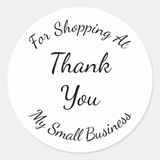 Sticker Rond Merci De Nom Personnalisé Pour Votre Support (Devant)