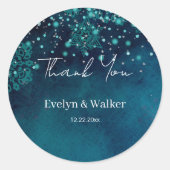 Sticker Rond Merci de nuit d'hiver (Devant)